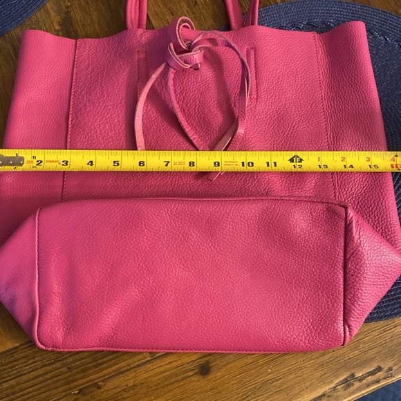 Vera Pelle Pink large soft leather Tote Made in Italy - Picture 10 of 11
